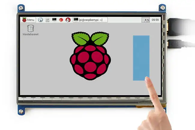 Raspberry Pi 7 дюймов емкостный сенсорный экран Экран ЖК дисплей (C) 1024 × 600 HDMI IPS низкая
