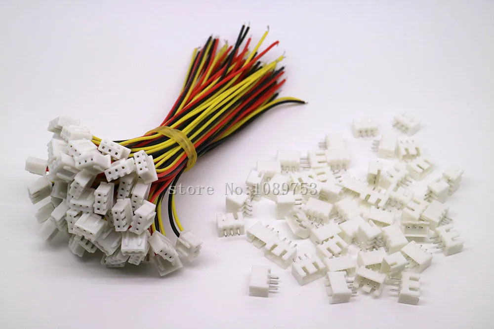 100 комплектов JST XH 2 5 женская и мужская модель с 3 штырьками проводом мм|3 pin jst connector|3