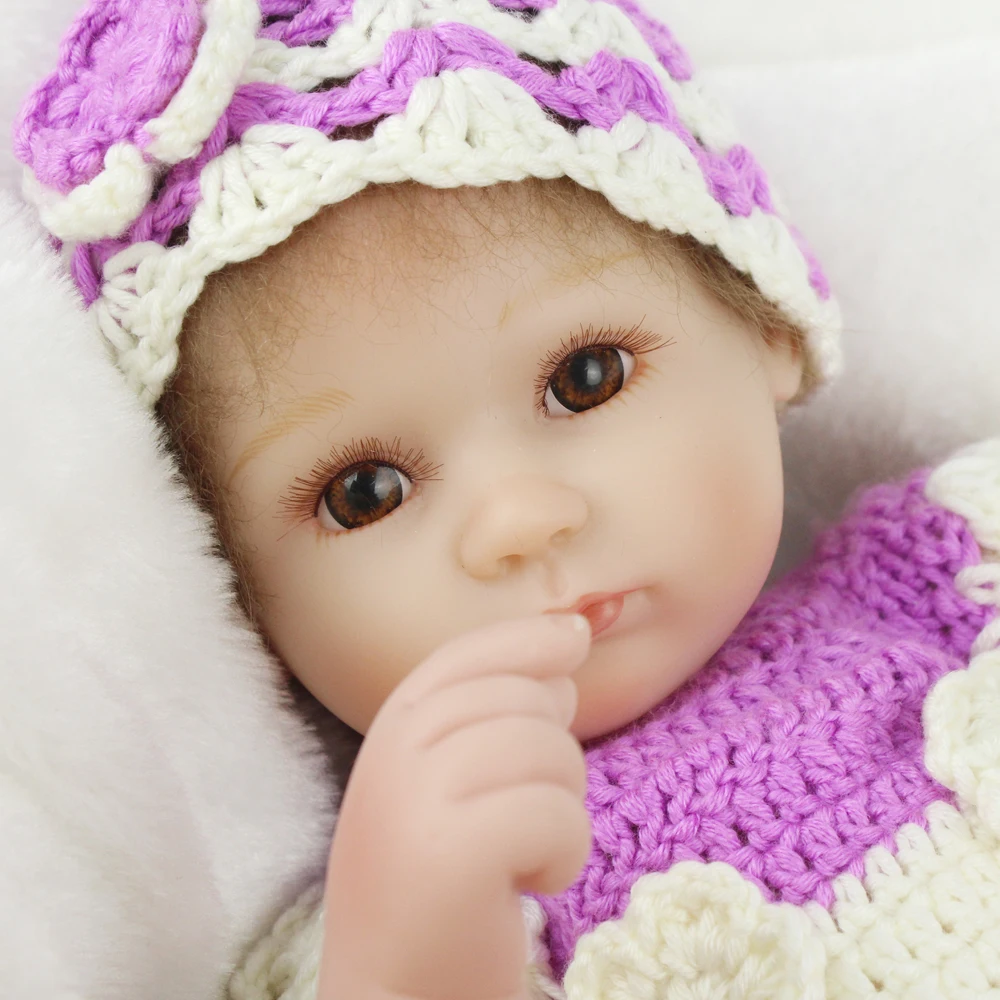 NPKDOLL 16 дюймов силиконовая кукла для новорожденной девочки милые игрушки Мягкая