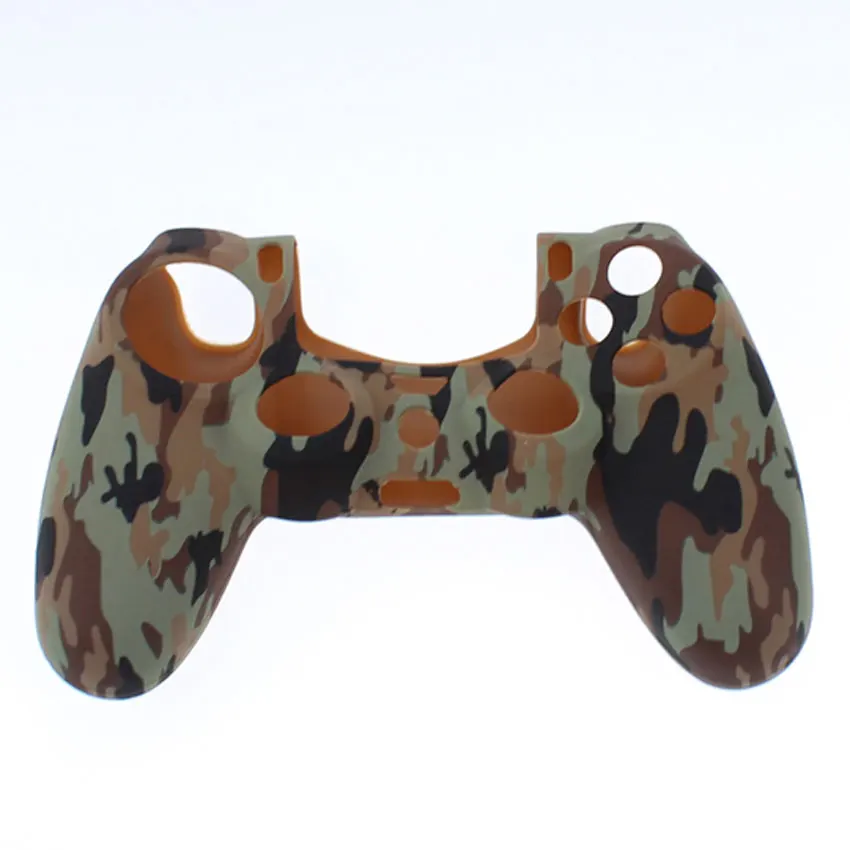 L Юси камуфляж резиновый гель силиконовый чехол для sony playstation Dualshock 4 PS4 DS4 Pro тонкий контроллер - Цвет: L