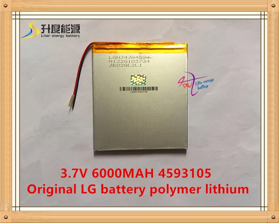 3,7 V, 6000 mAH, 4593105 L G полимерный литий-ионный аккумулятор; SmartQ T20, VI40, A86 двухъядерный P85 планшетный ПК