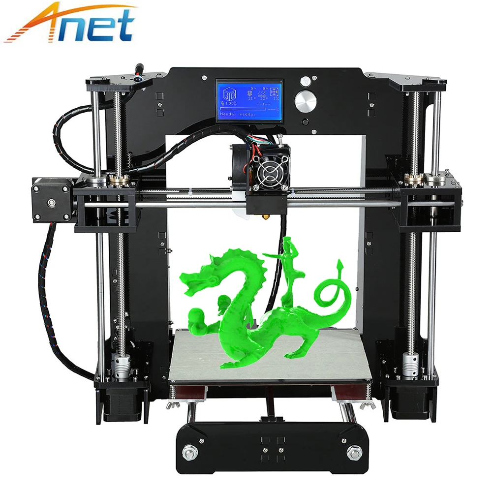 Anet A8 A6 Autolevel 3d принтер большой размер печати легко собрать Reprap Prusa i3 DIY комплект с PLA