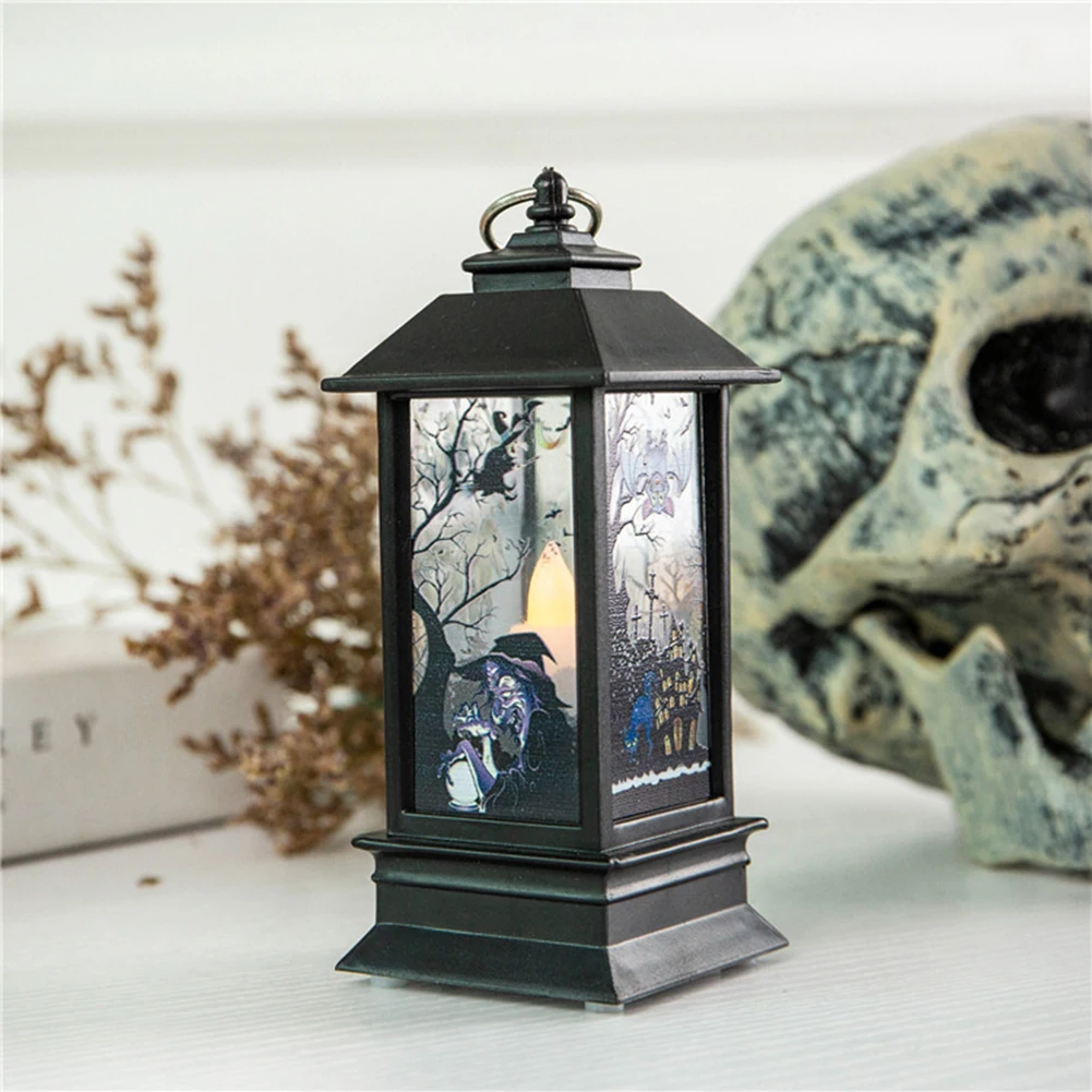 Halloween Decor LED Lamp Witch Pumpkin Graveyard Spooky Bar Table Party Light hot sale | Освещение