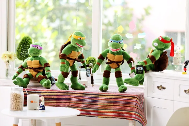 Милые плюшевые куклы аниме Kongfu Черепашки детские мягкие игрушки-животные