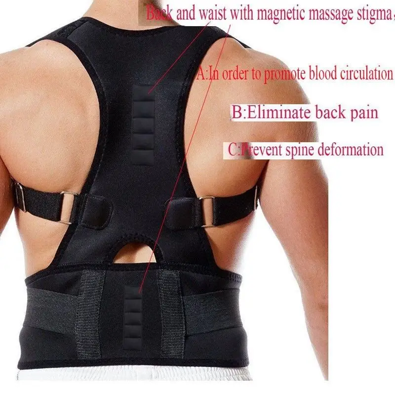 

Magnetic Back Shoulder Lumbar Support Belt Orthopedic Corset Back Posture Corrector Brace Posture Correction Belts for Men Women
