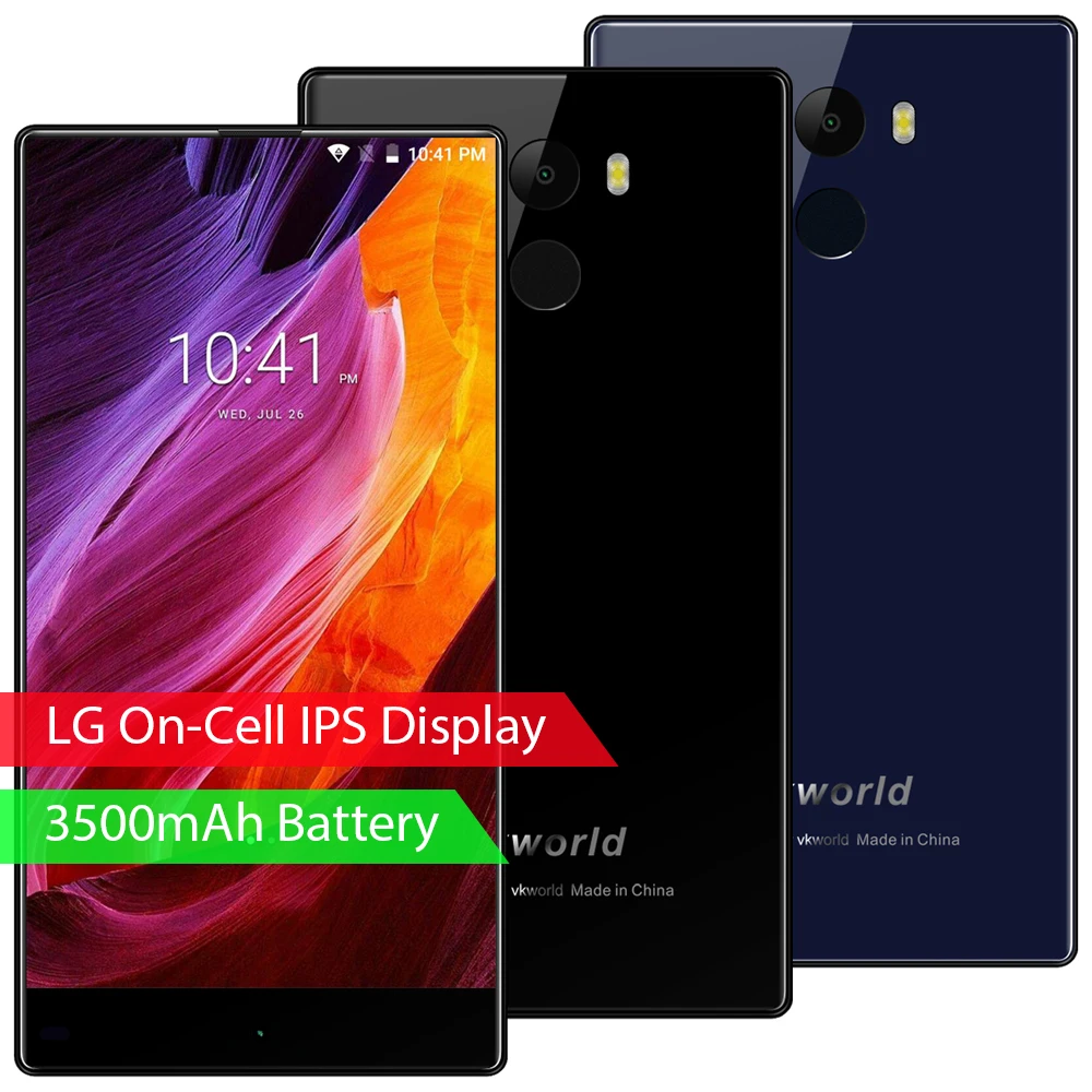 Vkworld Mix 5," полный экран Dual SIM 2 Гб ram 16 Гб Android7.0 смартфон MTK6737 четырехъядерный 8MP+ 5MP отпечаток пальца 4G LTE мобильный телефон