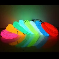 50m 100m 200m 500m el wire 2 3mm electroluminescence wire 10 colors led strip flexible neon light luminotron rope glow tube