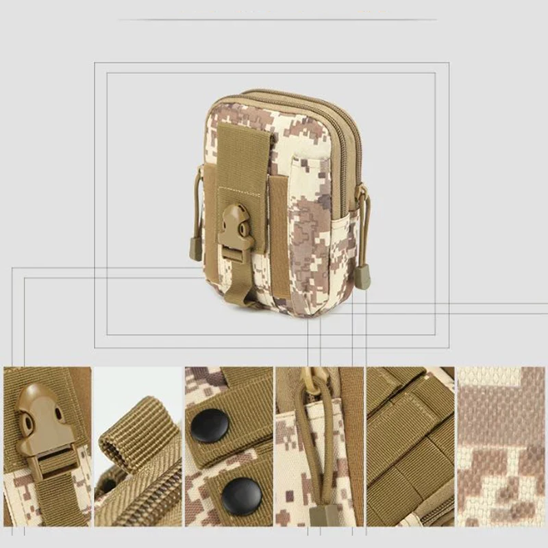 High Quality Ride Travel Camouflage Waist Bag Fanny Pack Men Walking Mountaineering Band phone pouch bag for iphone 6 7 8 xiaomi | Мобильные