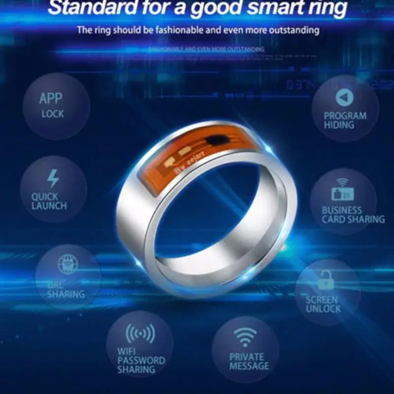 EastVita Смарт кольца Волшебный одежда NFC кольцо из нержавеющей стали цифровой для