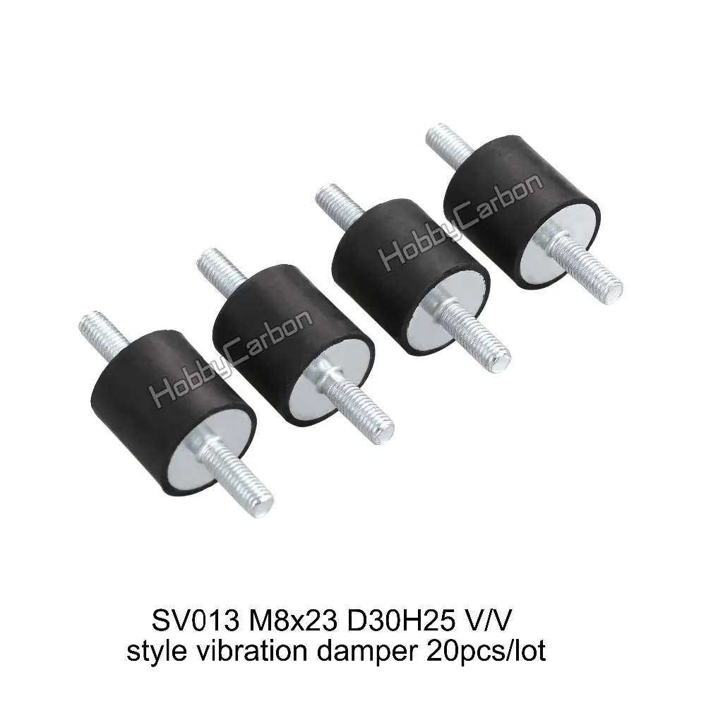 Хит продаж 20 шт./лот M8x23 D30H25 V/V-образный резиновый Вибрационный демпфер HOBBY CARBON SV013