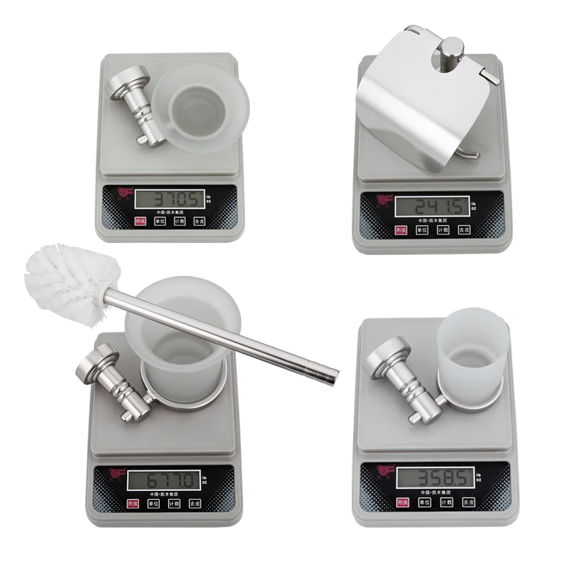 Frap 4 шт. аксессуары для ванной комнаты алюминиевый держатель чашки стеклянные