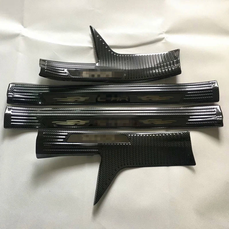 Углеродное волокно 4 шт./компл. задняя защитная накладка защита двери педали