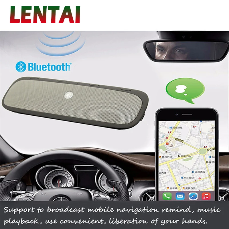 LENTAI 1 комплект Bluetooth автомобильный набор свободные руки Динамик телефон