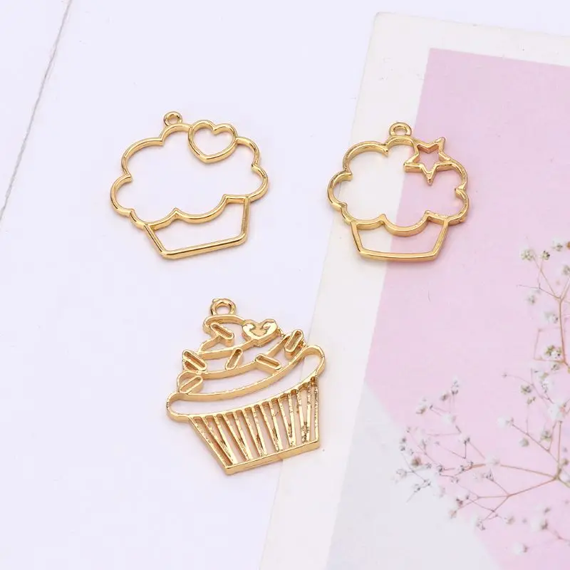 3 шт. чашка для торта подвеска на металлическом каркасе открытая Безель пустая