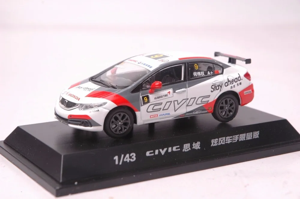Модель литья под давлением для Honda Civic 2014 MK9 игрушечный автомобиль из белого