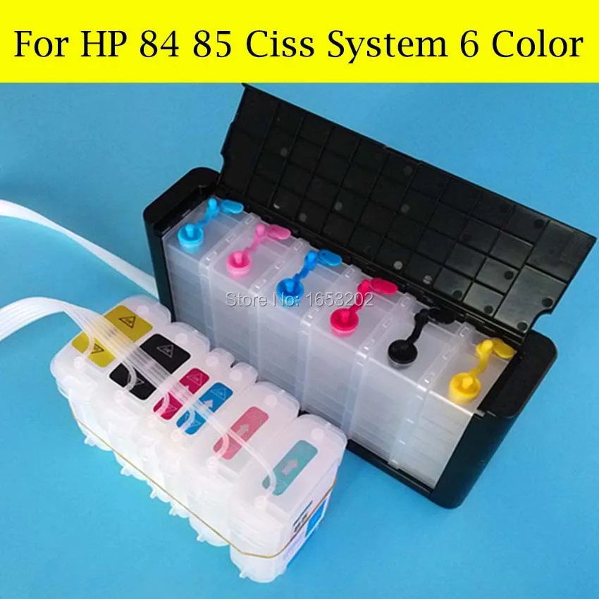 1 комплект СНПЧ система для HP 84 85 Designjet 130 90 30 C5016A C9425A C9426A C9427A принтер с чипом