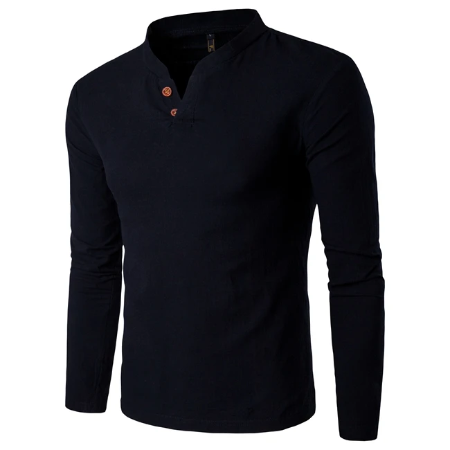 5XL Men's shirt 2022 Original China wind cotton long-sleeved linen collar two buckle retro loose | Мужская одежда
