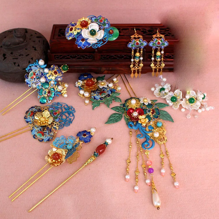 Набор аксессуаров для волос в стиле древней китайской династии Тан | Резинки