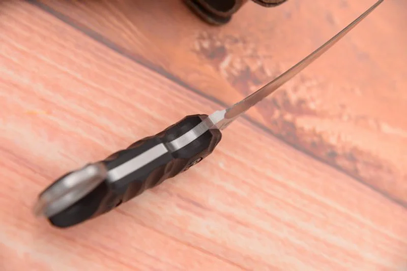 

JUFULE New Strider karambit D2 Sheath leather G10 handle utility outdoor survival camping hunting tool Fixed blade kitchen knife