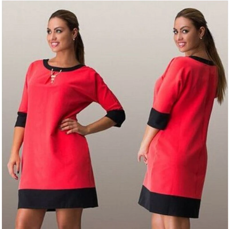 Женское платье повседневные свободные платья женское с коротким рукавом