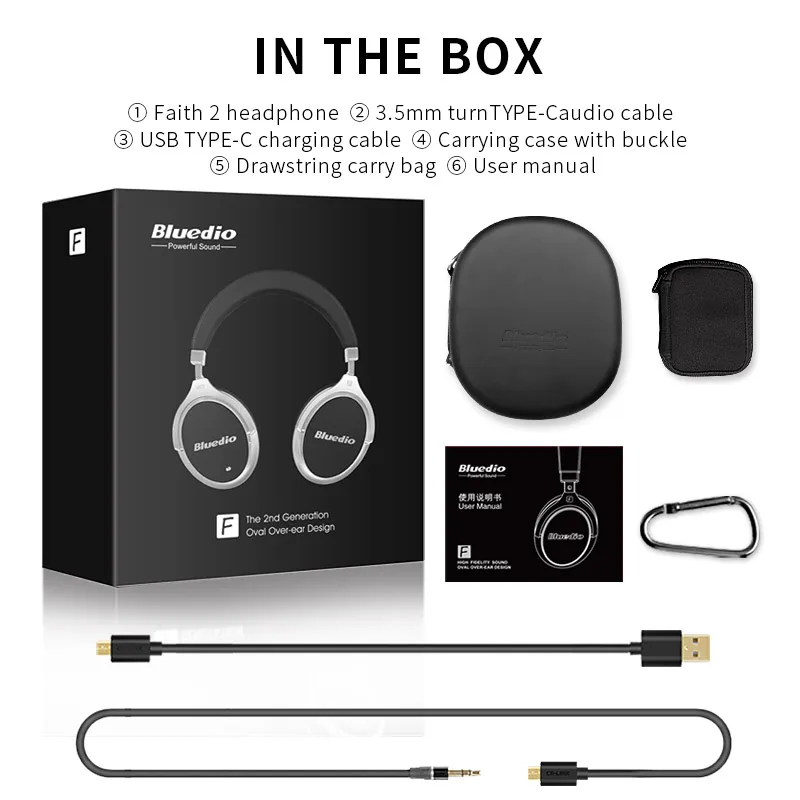 Bluedio F2 активное шумоподавление беспроводные Bluetooth наушники наушники/гарнитура