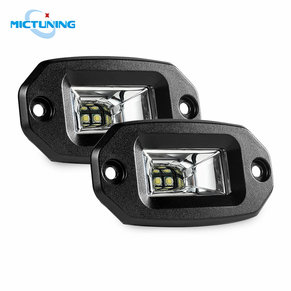 MICTUNING 4 3 'ཐ Вт заподлицо светодиодный Pods прожектор рабочий светильник Бар Offroad