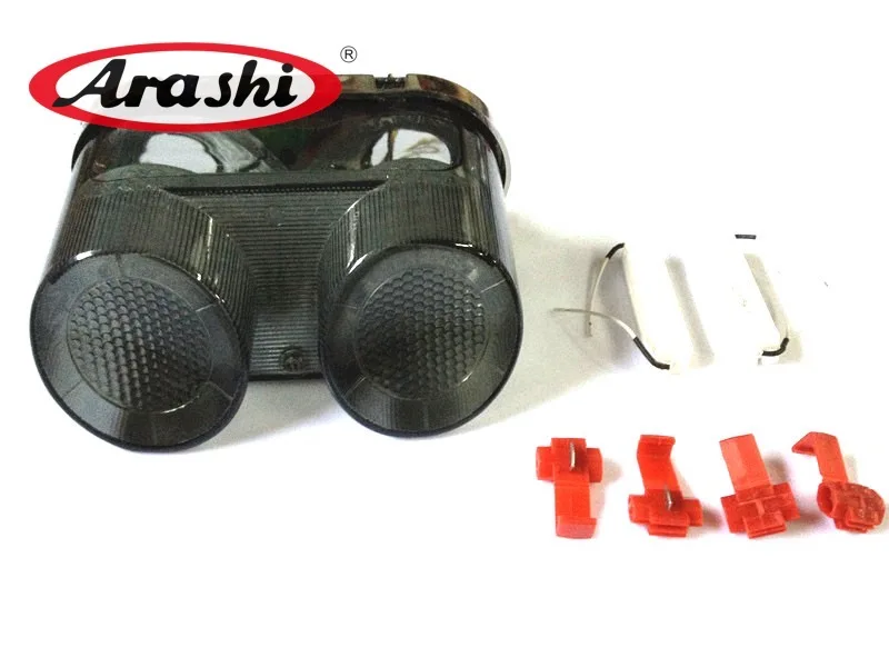 Smoke Араши для YAMAHA YZF R1 2000 2001 е-Знак Стоп-сигнал задний фонарь сигнала поворота светильник бег сзади Встроенный задний фонарь светодиодный светильник 00 01 - Цвет: Smoke