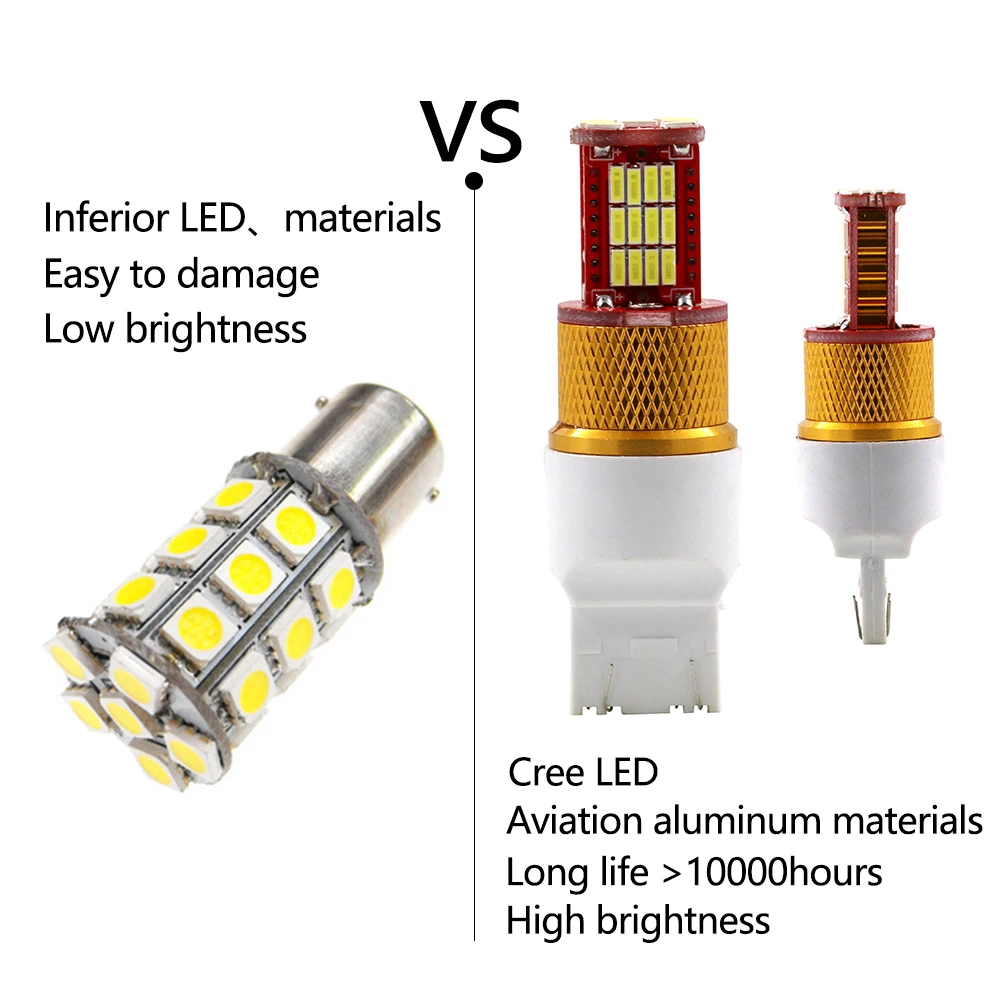 2xhigh Bright T20 7443 580 27LED Cree Chip SMD4014 Поворотная стоп-лампа Тормозная Светодиодная лампа