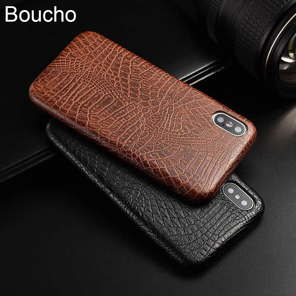 Boucho для iPhone XS Max XR X 11 Pro Max Змеиный Леопард крокодиловая кожа чехлы для телефонов для iPhone 8 7 6 6S plus Мягкий чехол из искусственной кожи