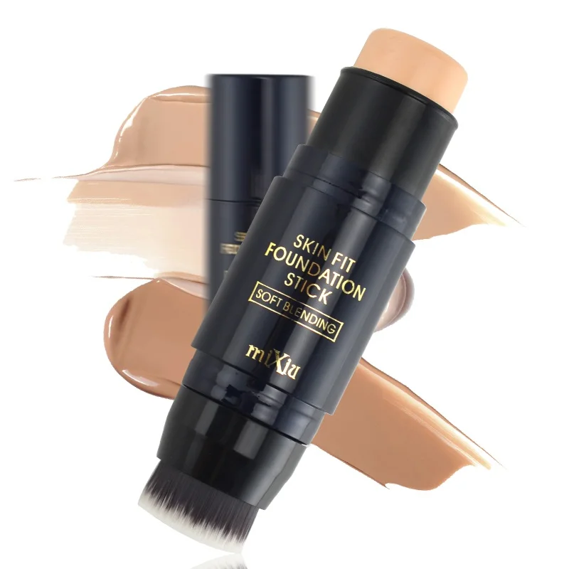 Face Natural Foundation Makeup Stick Concealer Creamy Perfect Oil-control Smooth Base Cover Cosmetic | Красота и здоровье