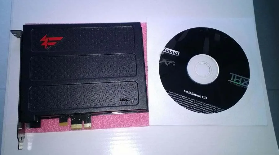 (Б/у) Оригинальная для креативной X Fi титановой Fatal1ty Pro SB0886 PCI E 7 1 Звуковая карта