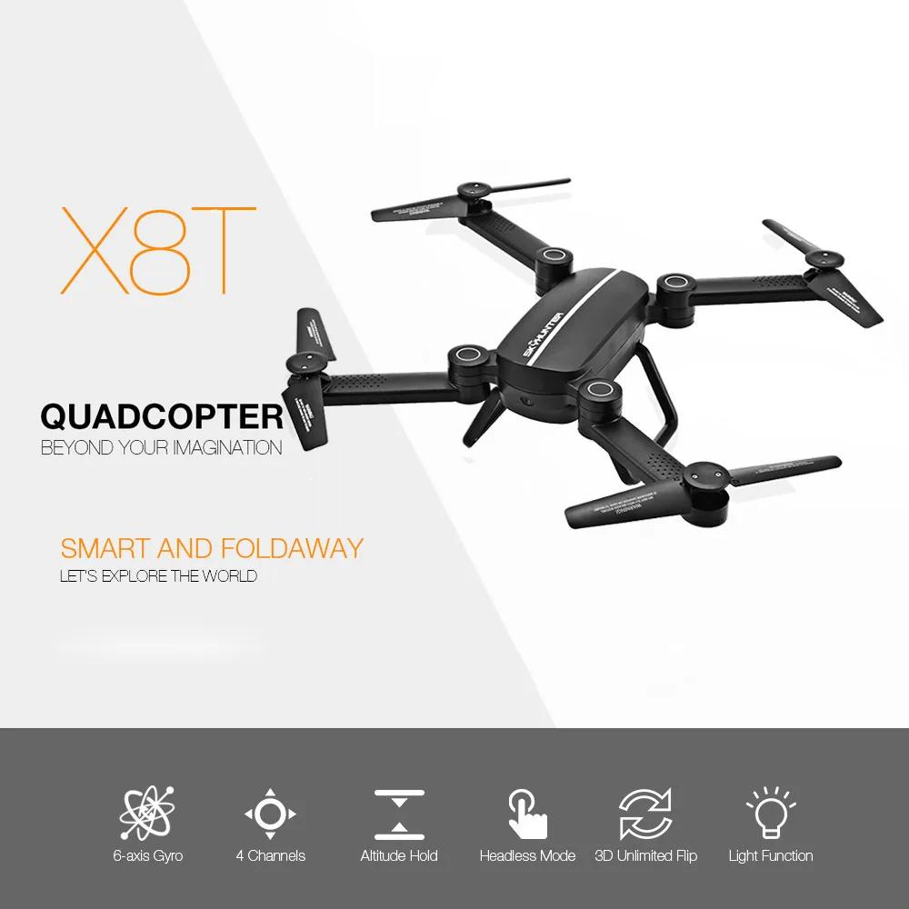 Мини Дрон X8 Охотник rc fpv камера для квадрокоптера дрона 2 4G 4 оси Вертолет игрушка с камерой hd Квадрокоптер в