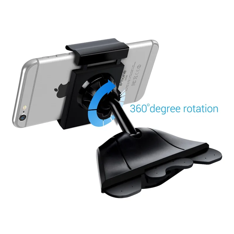 TURATA 360 Rotation CD Slot Car Holder Universal Phone Mount Stand For iPhone 7 Samsung | Мобильные телефоны и аксессуары