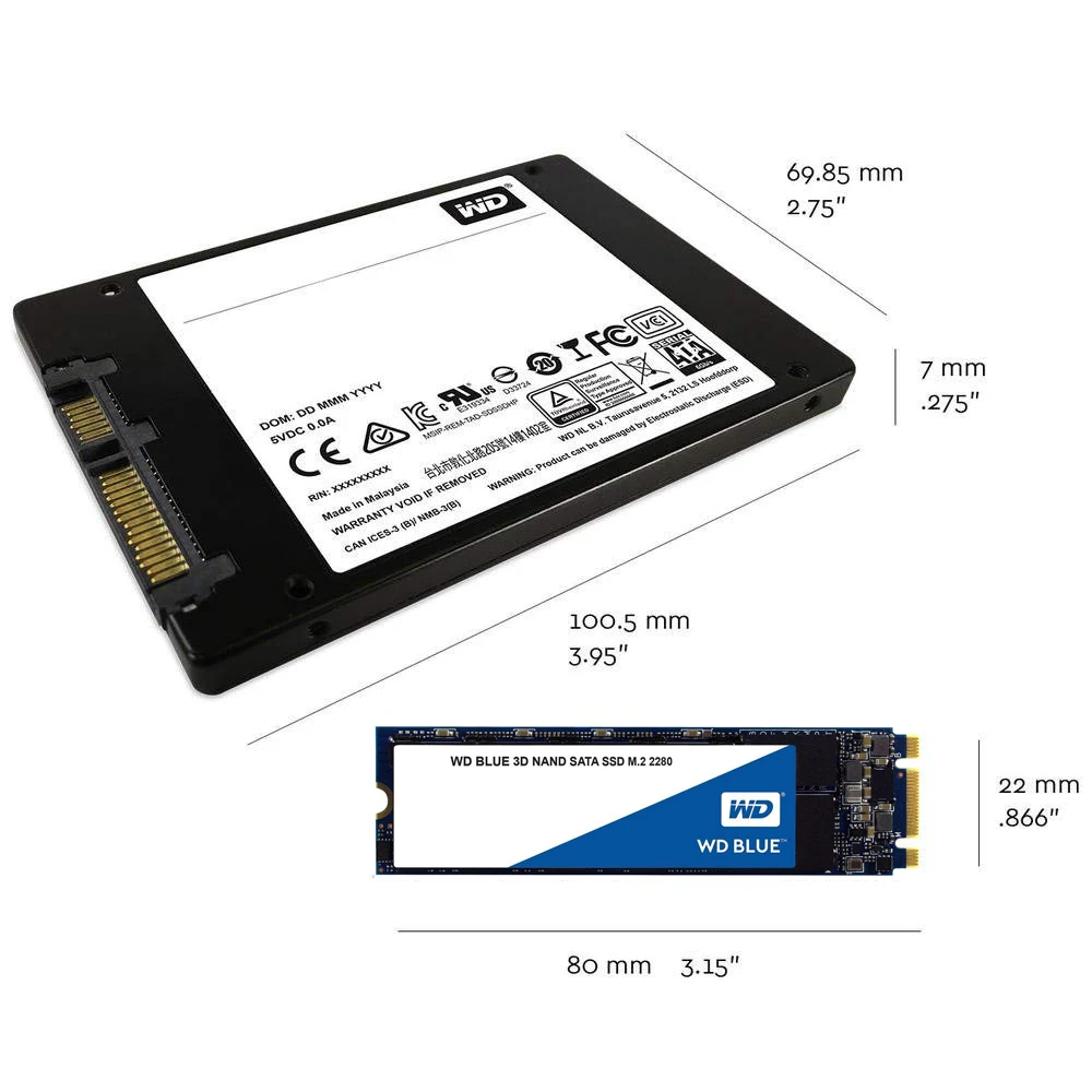 WESTERN DIGITAL WD BLUE 3D NAND SSD 250 ГБ внутренний SATA3.0 M.2 2280 NGFF твердотельный диск жесткий для