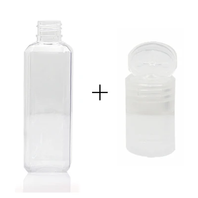 clear with clear cap Sedorate 50 шт./партия 100 мл ПЭТ Косметический флакон крышка шампуня бутылка для многоразового использования Макияж Контейнер для смывки чехол JX043-2 - Цвет: clear with clear cap