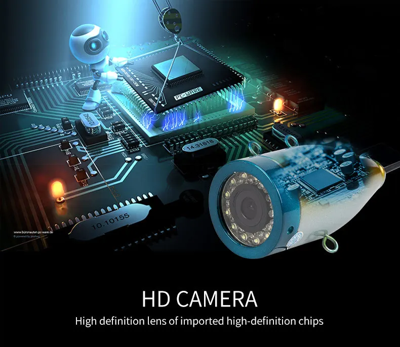 Syanspan " монитор 15 Вт, 30 Вт, 50 м Fish finder Камера HD 1000TVL подводная лед рыбалка видео Камера Комплект 24 инфракрасных светодиодных ламп