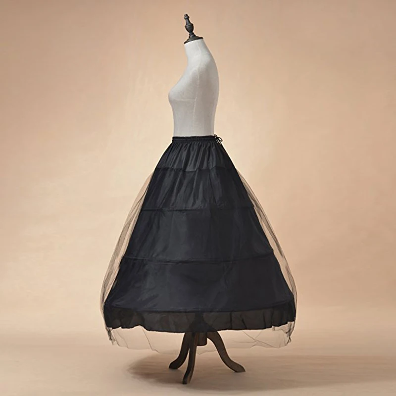 Высококачественная Белая Нижняя юбка с 3 кольцами в стиле кринолина для