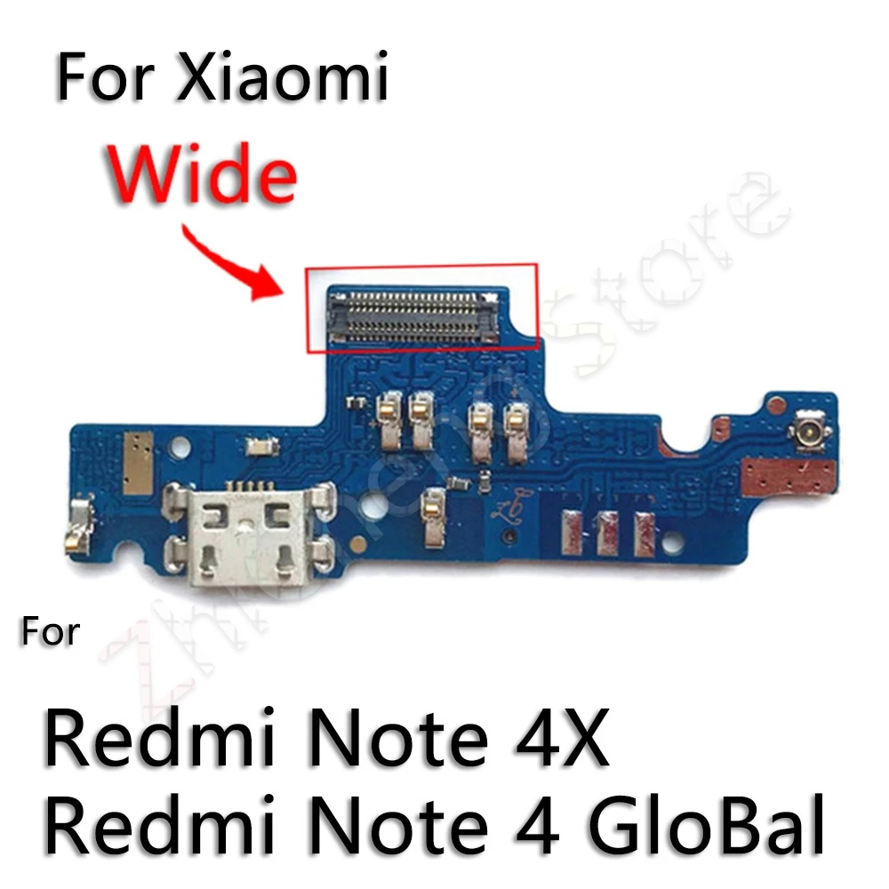 For Note 4X Wide USB Дата зарядки порт Зарядное устройство Док-станция разъем гибкий кабель для Xiaomi mi красный mi Note 4 4A 4X5 5A 6 7 Plus Pro Глобальный - Цвет: For Note 4X Wide