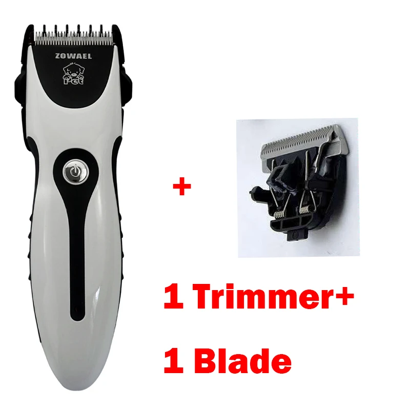 1 Trimmer 1 Blade Профессиональная машинка для стрижки собак, машинка для стрижки животных, электрическая машинка для стрижки кошек, бритва, бритва с расческой, щетка - Цвет: 1 Trimmer 1 Blade