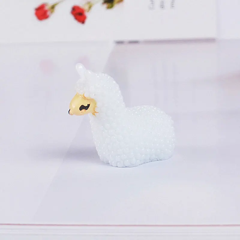 4 шт./упак. 3D пластиковая имитация овцы альпака модель животного детская игрушка