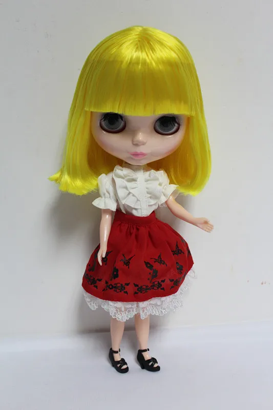 Желтая челка Blygirl кукла блайз с короткими волосами Обнаженная 380BL6685 обычная