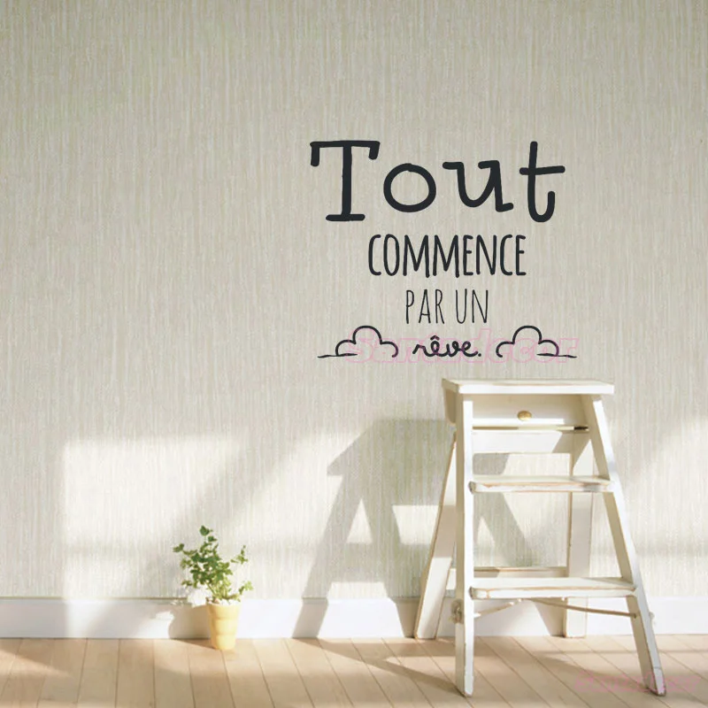 Виниловая настенная наклейка с надписью Start Par Un Eeve съемные настенные наклейки