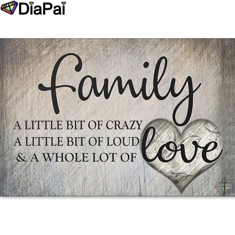 

DIAPAI 5D DIY Diamond Painting 100% Full Square/Round Drill "Text landscape" Diamond Embroidery Cross Stitch 3D Decor A18509