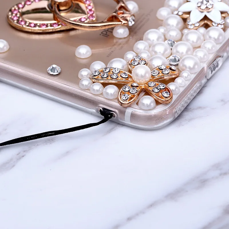 10 PCS/Lot Glitter Rhinestone Mobile Phone Strap Long Neck Lanyard Rope For Keys ID Card Holder iPhone Huawei Samsung Cord | Мобильные
