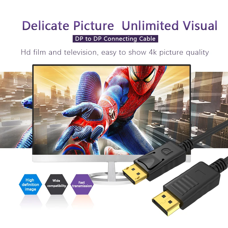Кабель GCX DP с высоким разрешением 4K 1080P Thunderbolt Displayport для отображения порта кабель 1