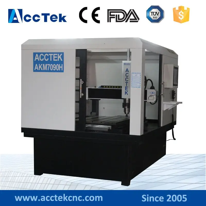 Высокое качество cnc прессформы металла машины AccTek 6090 6060 cnc фрезерный станок для стали