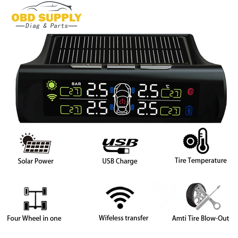 Автомобильная TPMS Сигнализация Датчик Давления в Шинах Интеллектуальная Система