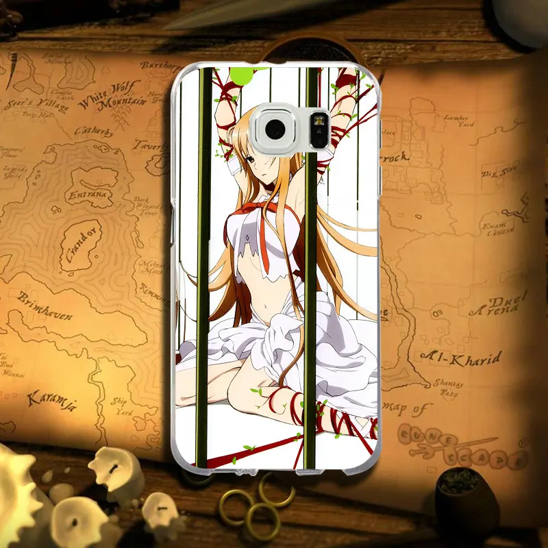 Аниме Sword Art Online мягкий чехол для телефона из ТПУ с крышки samsung Galaxy Note 2 3 5 8 9 S2 S3 S5