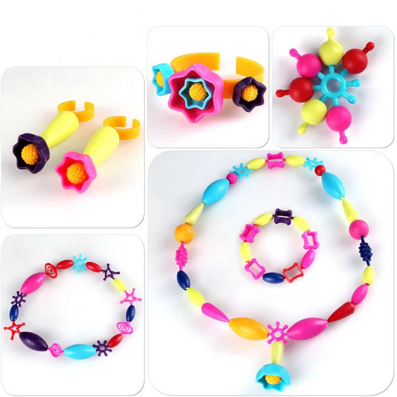 150-500 шт Горячая DIY Браслет Loom Band различные поп бусины набор аксессуаров детское изготовление украшений Игрушки для девочек