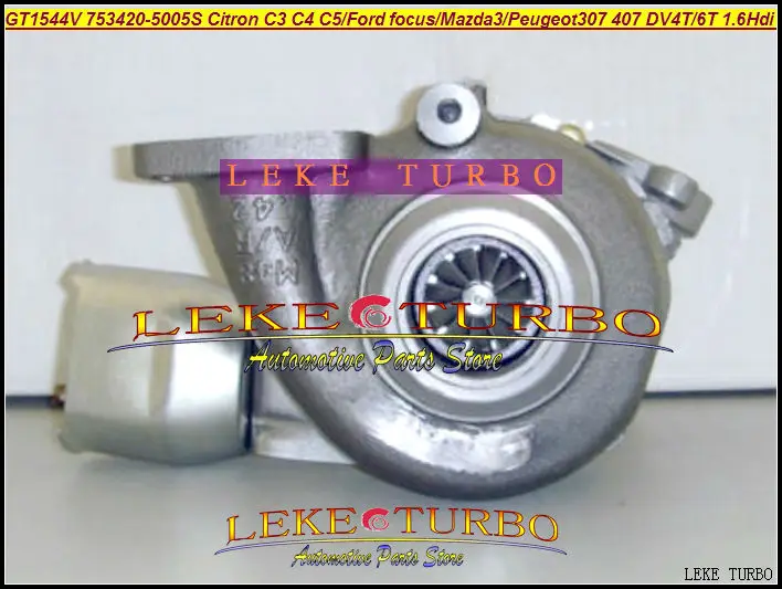 GT1544V 753420 750030 0001 5004S турбо для Mazda 3 Citroen C3 C4 C5 Peugeot 206 407 DV6TED4 DV4T 9HZ 1.6L|turbocharger bearing|turbocharger